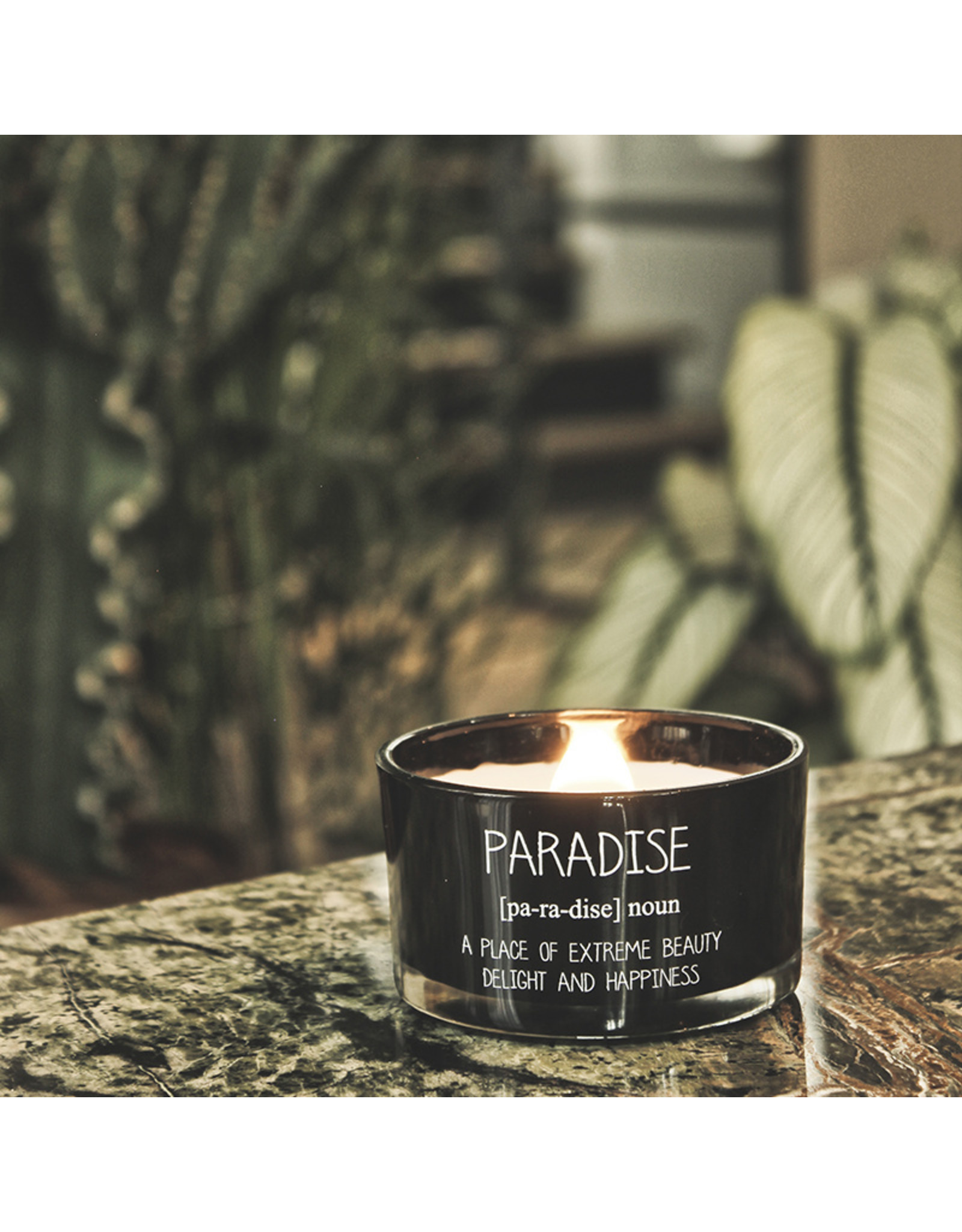 My flame Lifestyle SOJAKAARS MET HOUTEN LONT | PARADISE | GEUR: WARM CASHMERE