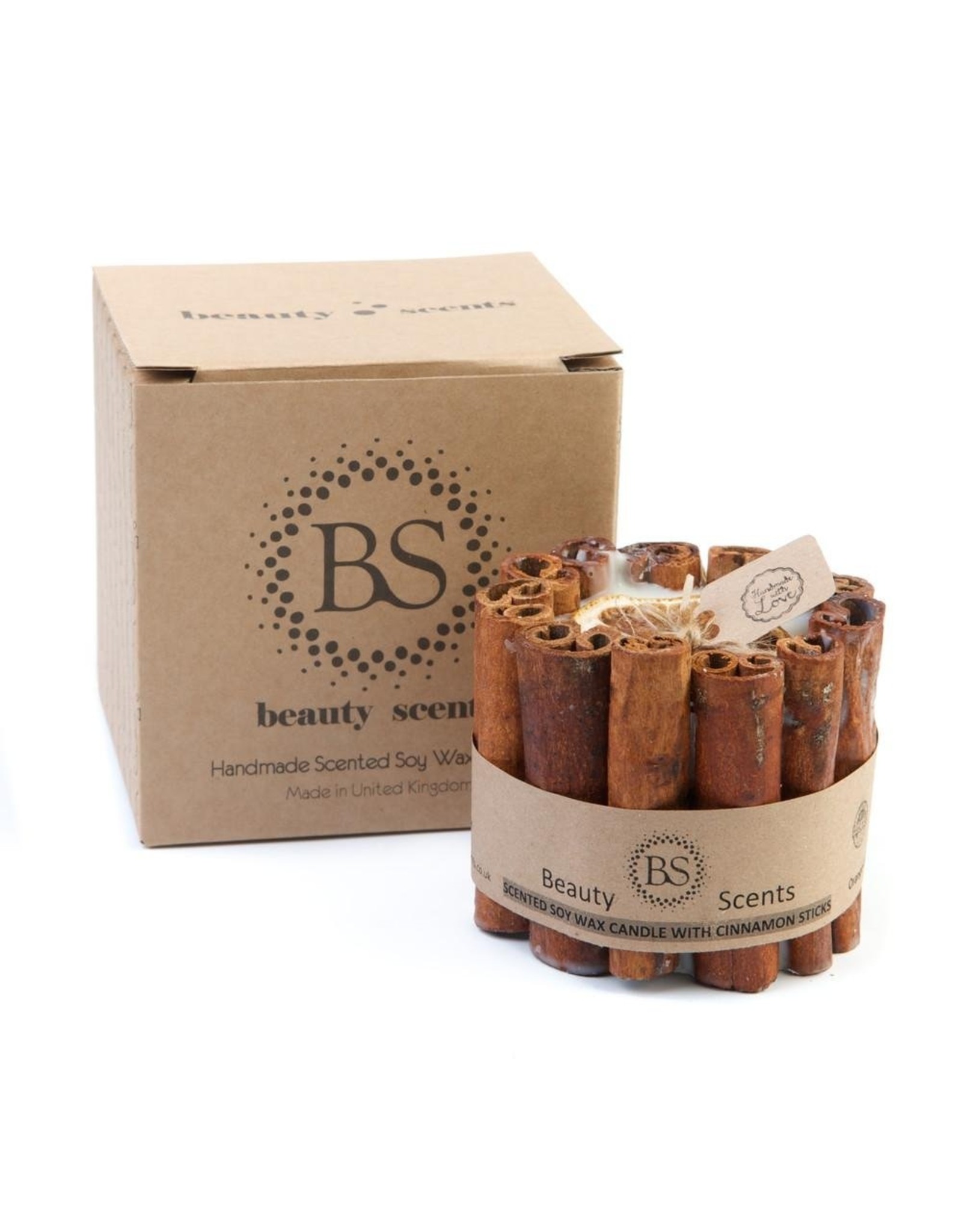 Beauty Scents geurkaarsen Soja geurkaars met kaneelstokjes | Beauty Scents