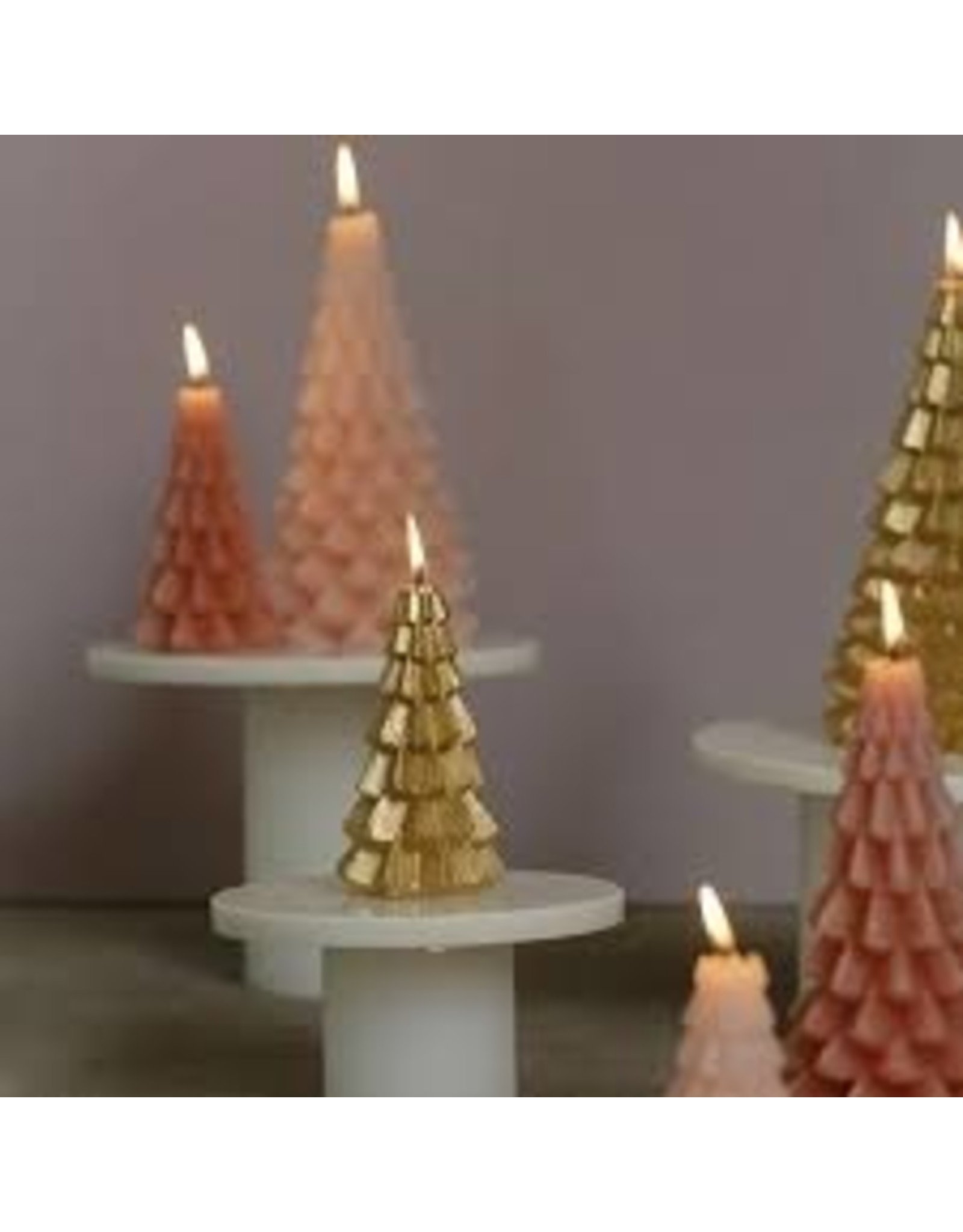 Rustik Lys Kerstboom kaars | Goud | Rustikl Lys