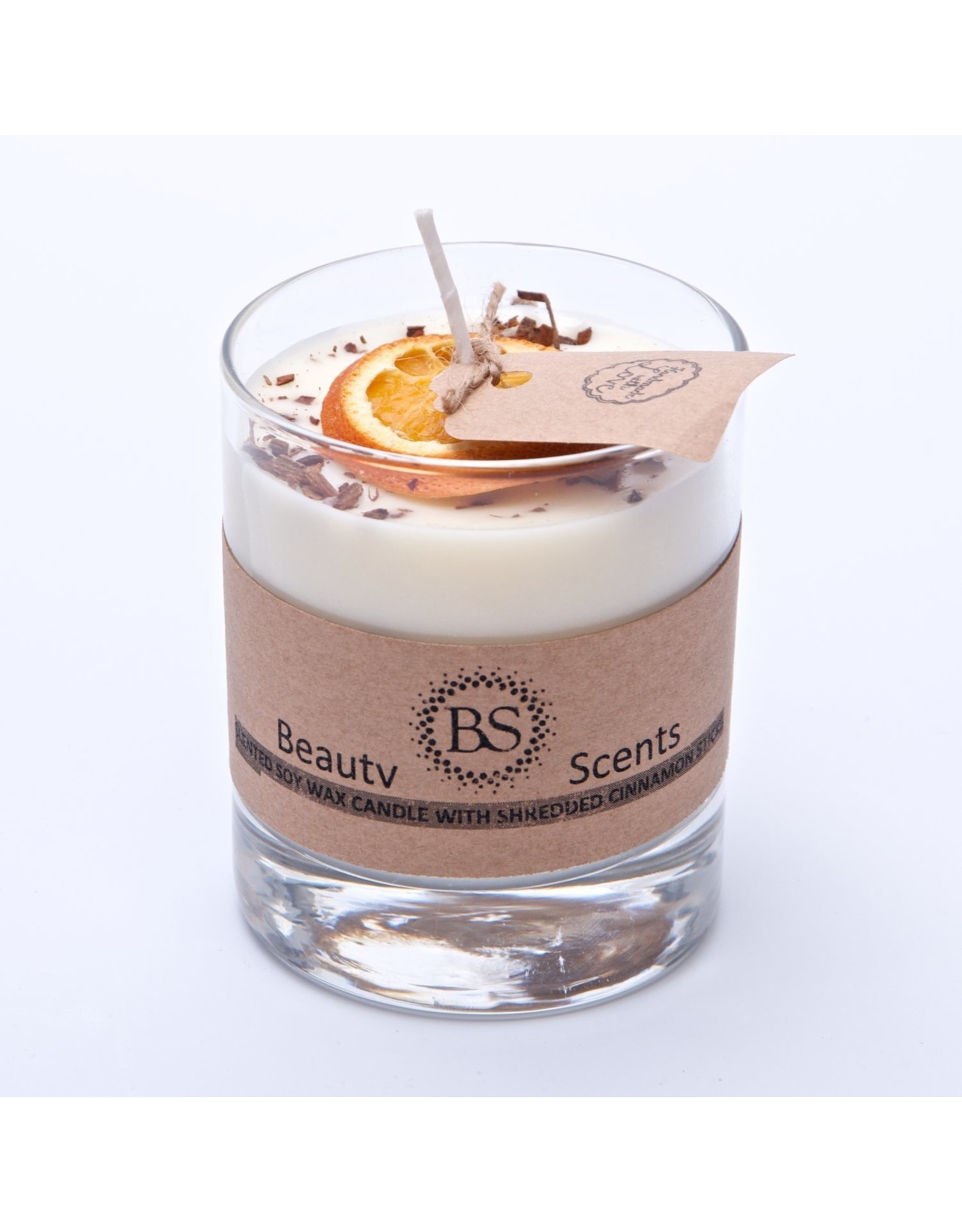 Beauty Scents Soja geurkaars met geraspte kaneel  in glas | Beauty Scents