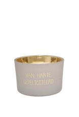 My flame Lifestyle Sojakaars met houten lont | Van harte gefeliciteerd | Amber's Secret