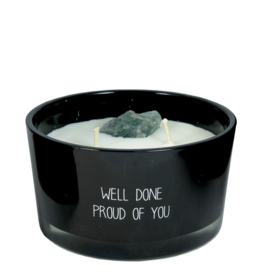 My flame Lifestyle Soja geurkaars met edelsteen | Well Done | My Flame
