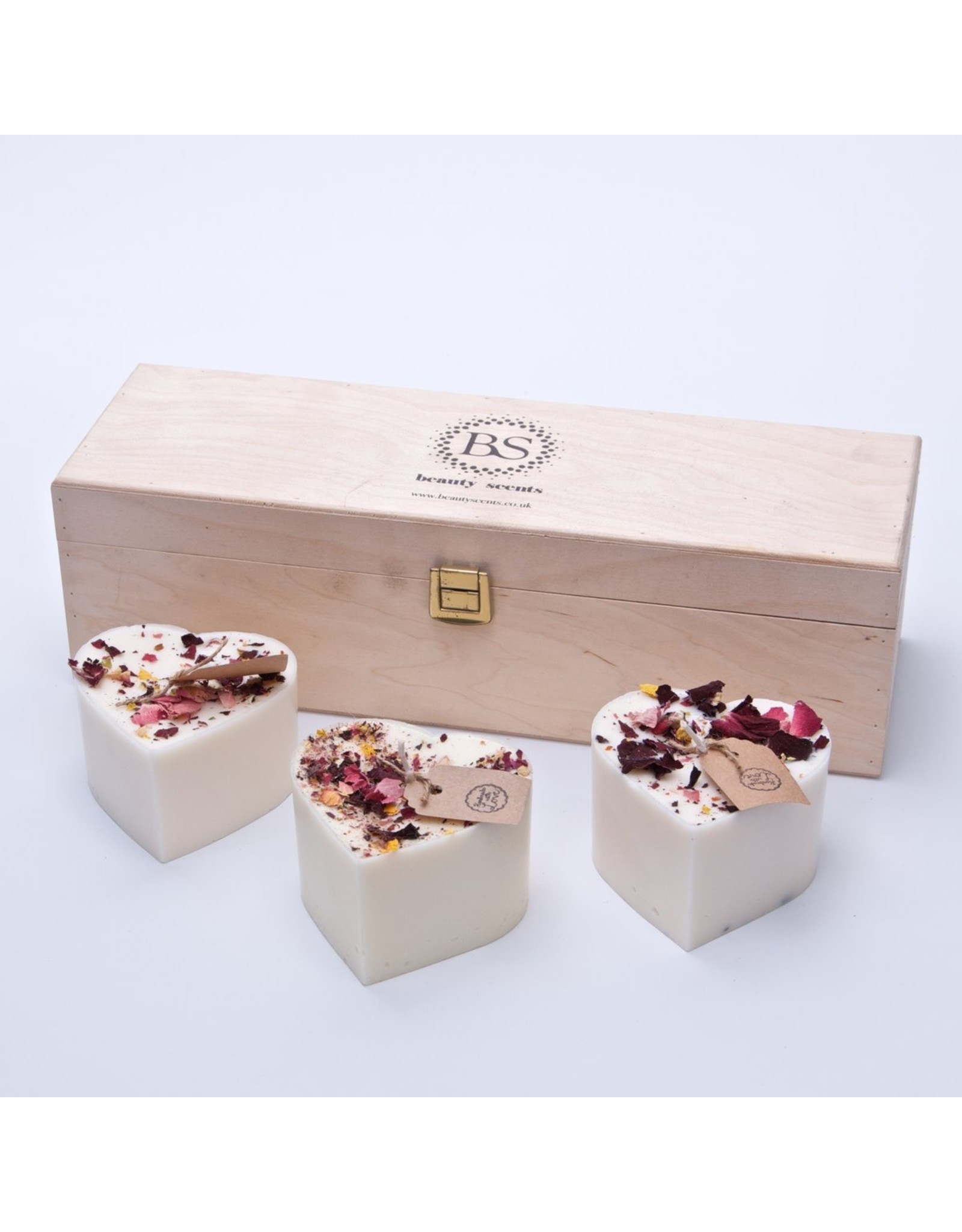 Beauty Scents geurkaarsen Cadeaubox  | Hartvormige Geurkaarsenset | Beauty Scents