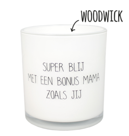 My flame Lifestyle Sojakaars met houten lont  | Super blij met en bonus mama zoals jij