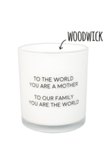 My flame Lifestyle  Sojakaars met houten lont  | You are the world | Fresh  Cotton