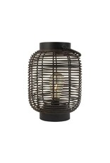 Gusta Rotan lantaarn met led  | Gusta | Zwart