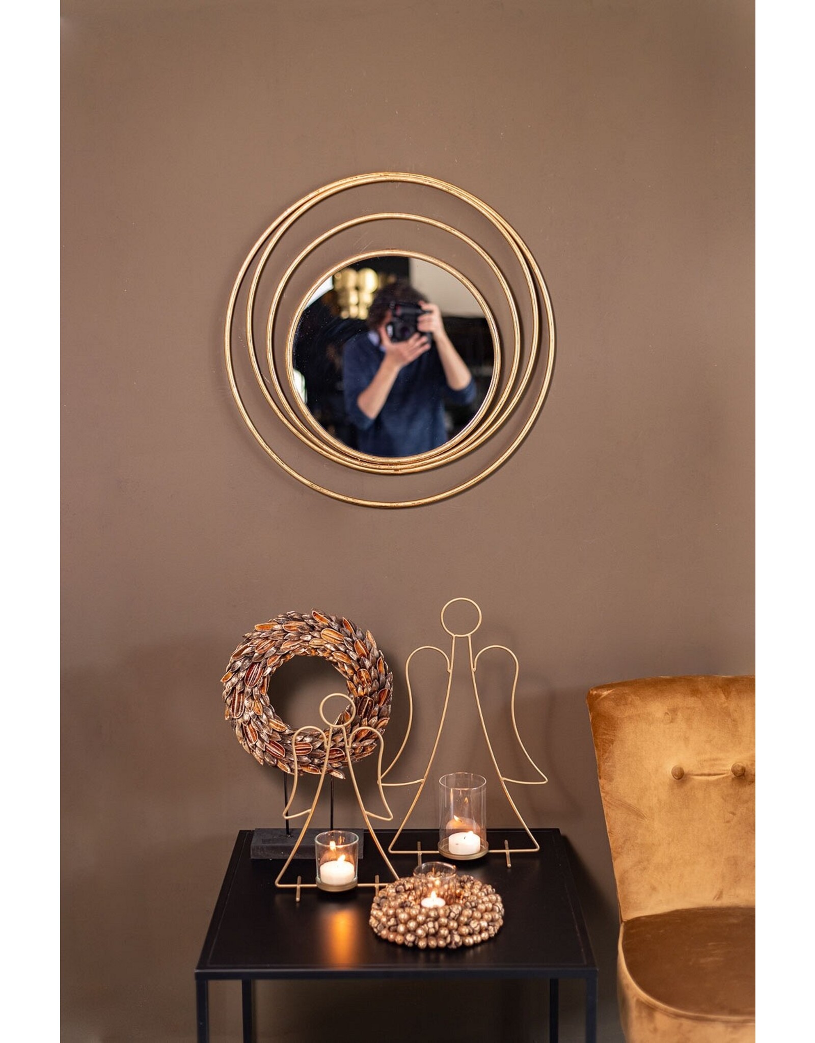 Home Society Waxinehouder Engel | Zwart| Home Society