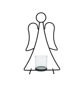 Home Society Waxinehouder Engel | Zwart| Home Society