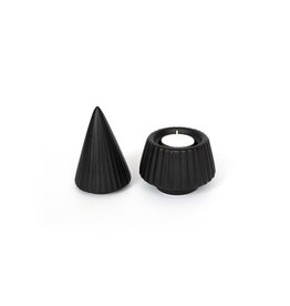 Theelichthouder kerstboom | zwart  | Gift Atelier