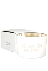 My flame Lifestyle Sojakaars met houten lont | Jij bent echt een topper | Fresh Cotton | My Flame My flame Lifestyle Sojakaars met houten lont | Jij bent echt een topper | Fresh Cotton | My Flame