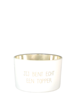 My flame Lifestyle Sojakaars met houten lont | Jij bent echt een topper | Fresh Cotton | My Flame My flame Lifestyle Sojakaars met houten lont | Jij bent echt een topper | Fresh Cotton | My Flame