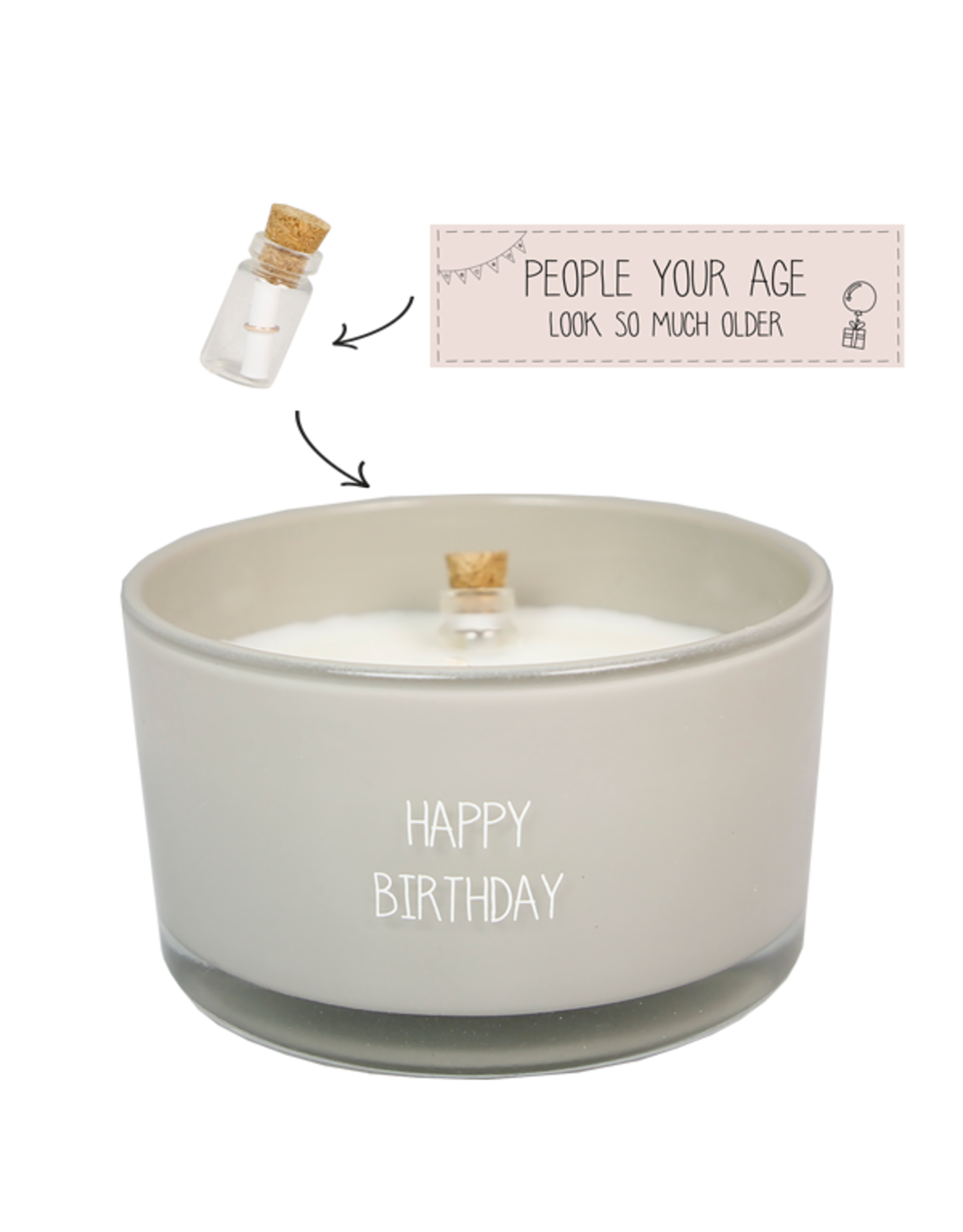 My flame Lifestyle Sojakaars met flessenpost| Happy Birtday | Fig's Delight | My Flame