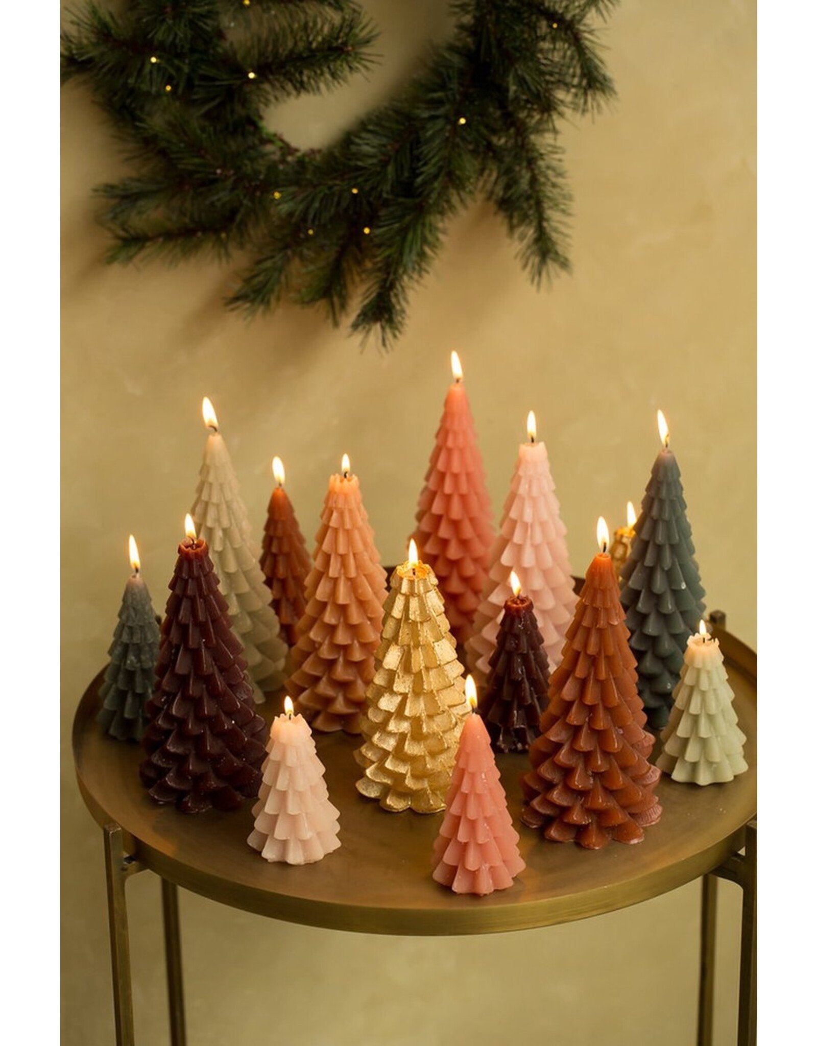 Rustik Lys Kerstboom kaars | Goud | Rustikl Lys
