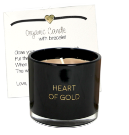 My flame Lifestyle Geurkaars met wens-armband | Heart of gold