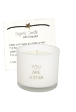 My flame Lifestyle Geurkaars met wens-armband  | You are a star My flame Lifestyle Geurkaars met wens-armband  | You are a star