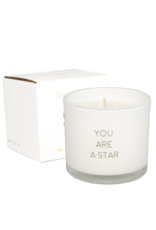 My flame Lifestyle Geurkaars met wens-armband  | You are a star