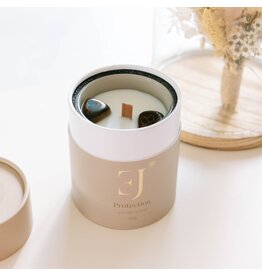 Geurkaars met edelsteen  | tijgeroog | Protection | Soul Collectie | ExclusJess