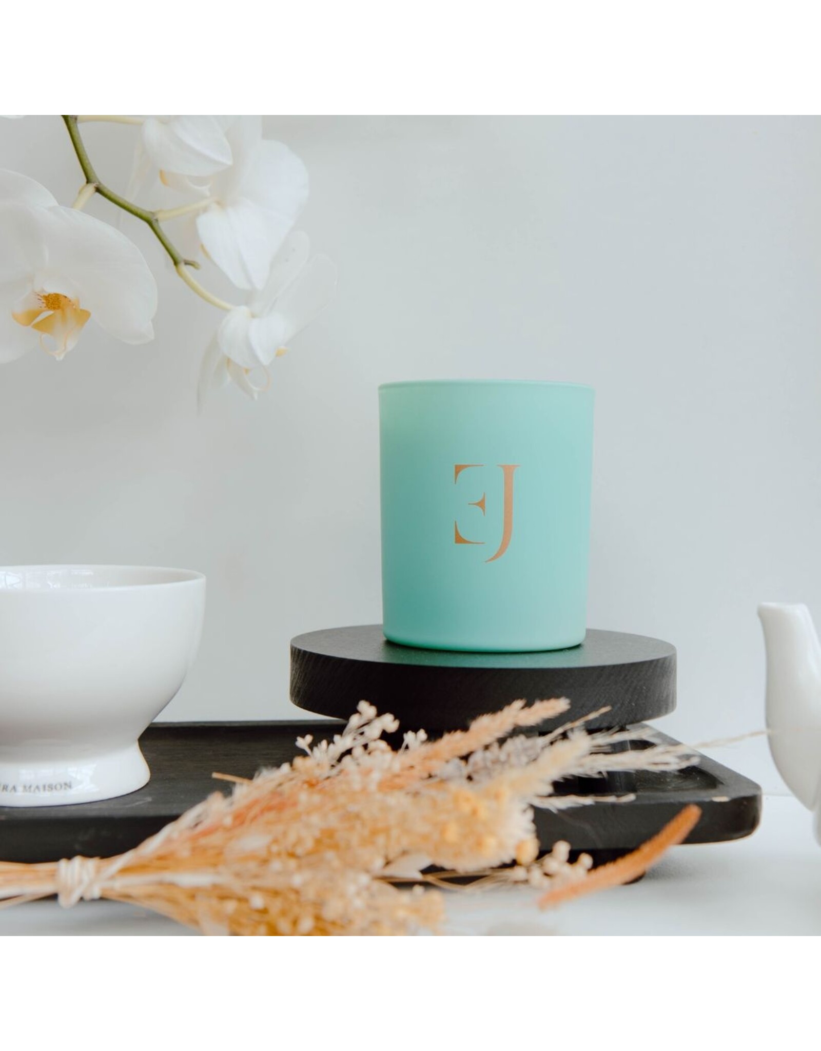 Geurkaars met edelsteen  | Aquamarijn | Relaxation | Soul Collectie | ExclusJess
