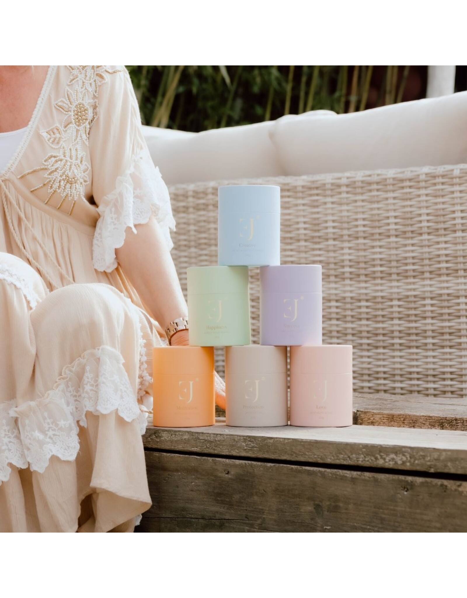 Geurkaars met edelsteen  | Rozenkwarts | Love | Soul Collectie | ExclusJess