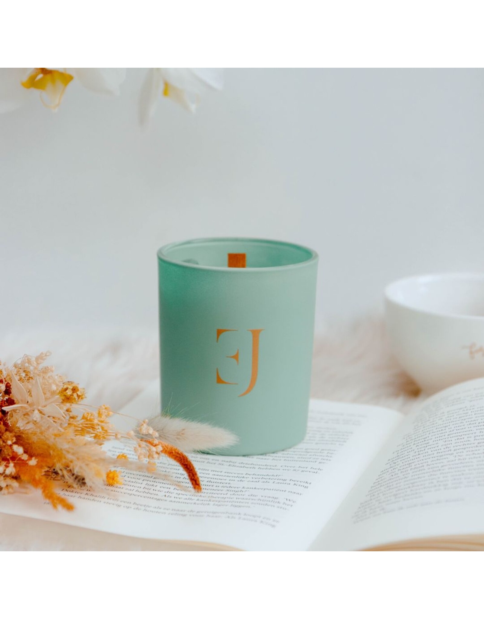 Geurkaars met edelsteen  | Aventurijn l | Happiness | Soul Collectie | ExclusJess