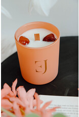 Geurkaars met edelsteen  | Rode Carneool  | Motivation| Soul Collectie | ExclusJess