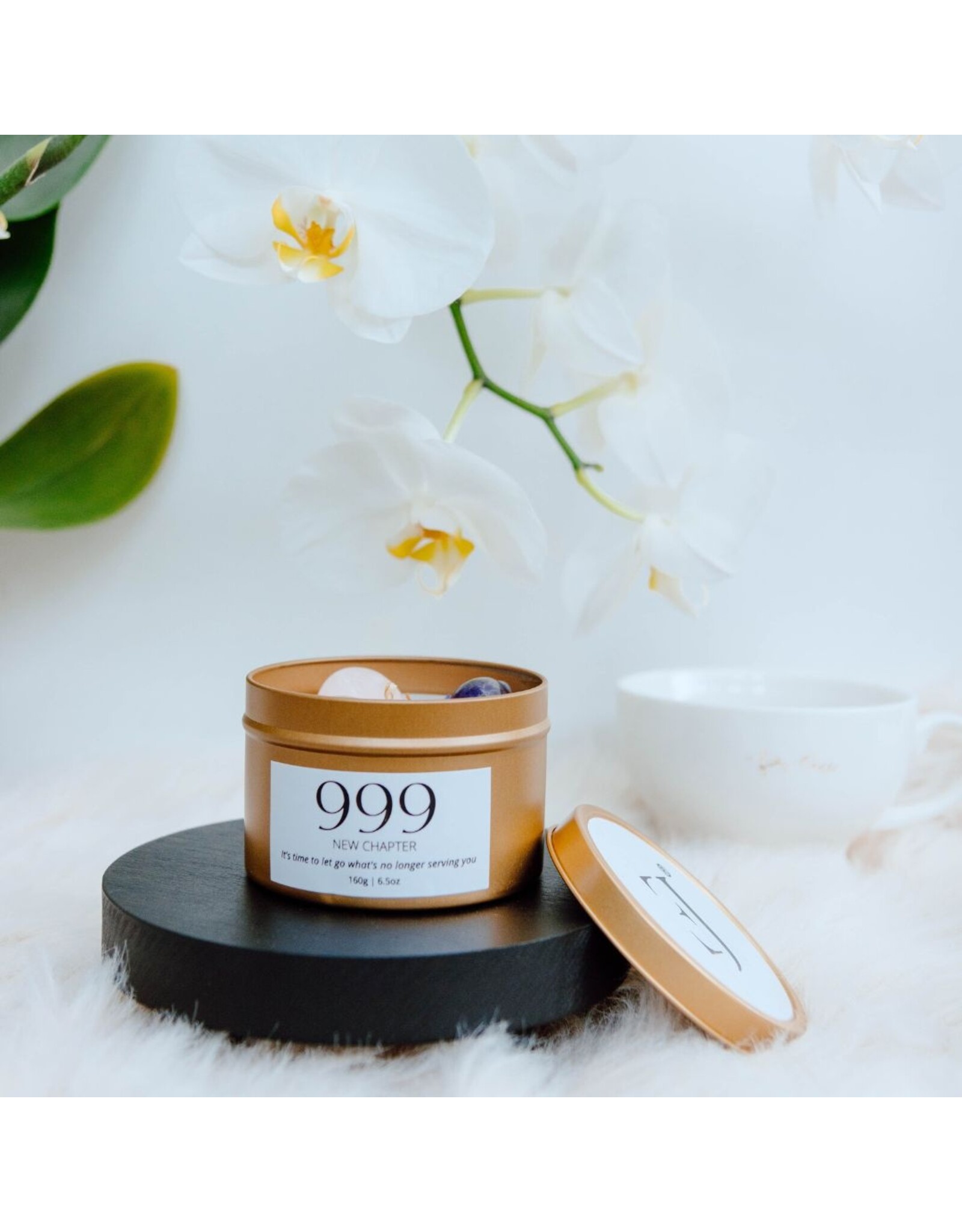 Geurkaars met edelstenen | 999  | Manifest Candle | ExclusJess