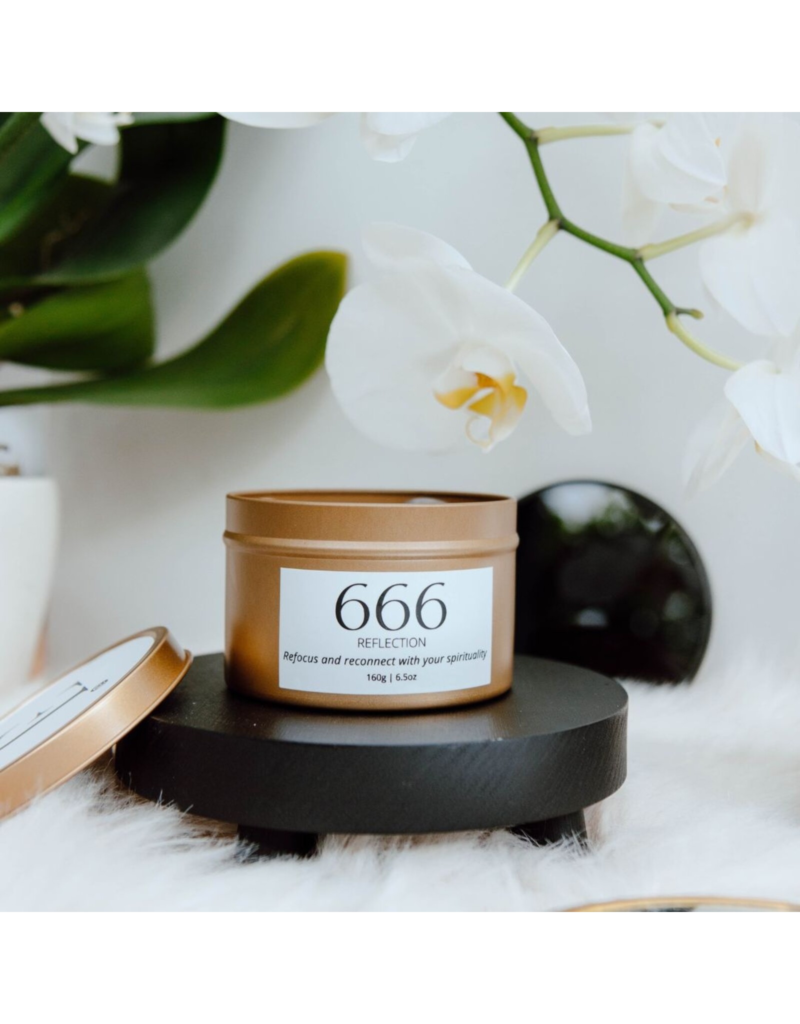 Geurkaars met edelstenen | 666 | Manifest Candle | ExclusJess