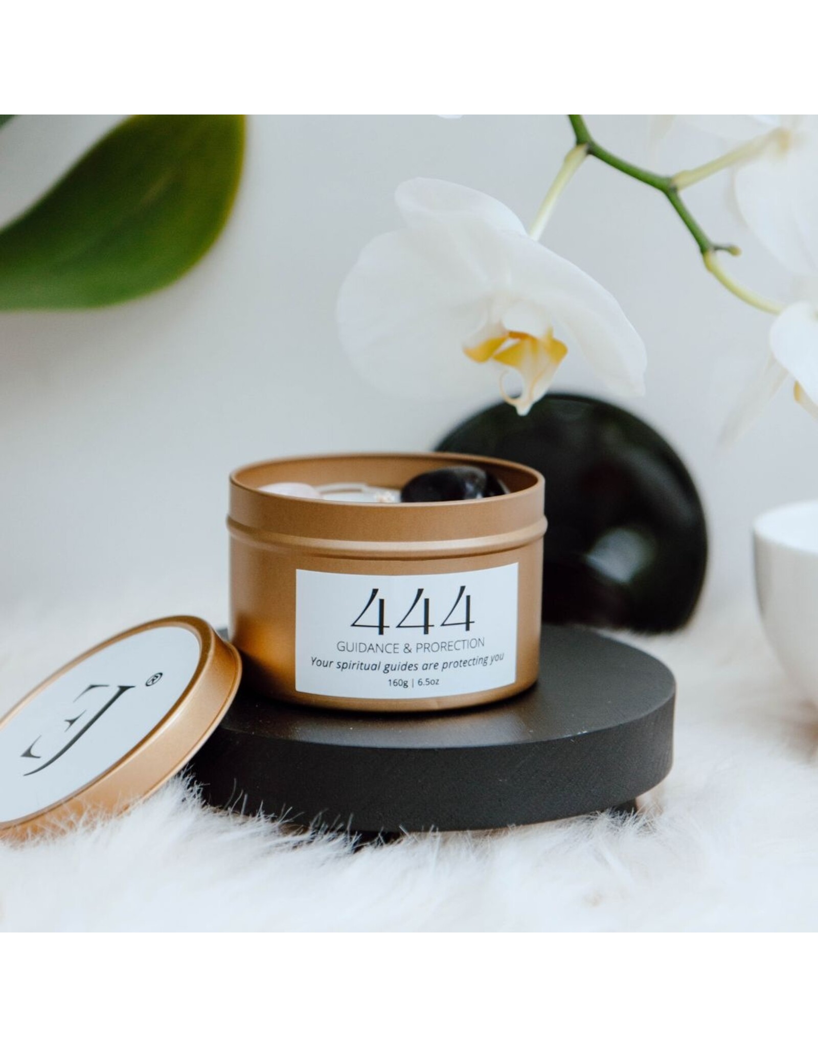 ExcluJess Geurkaars met edelstenen | 444 | Manifest Candle | ExclusJess