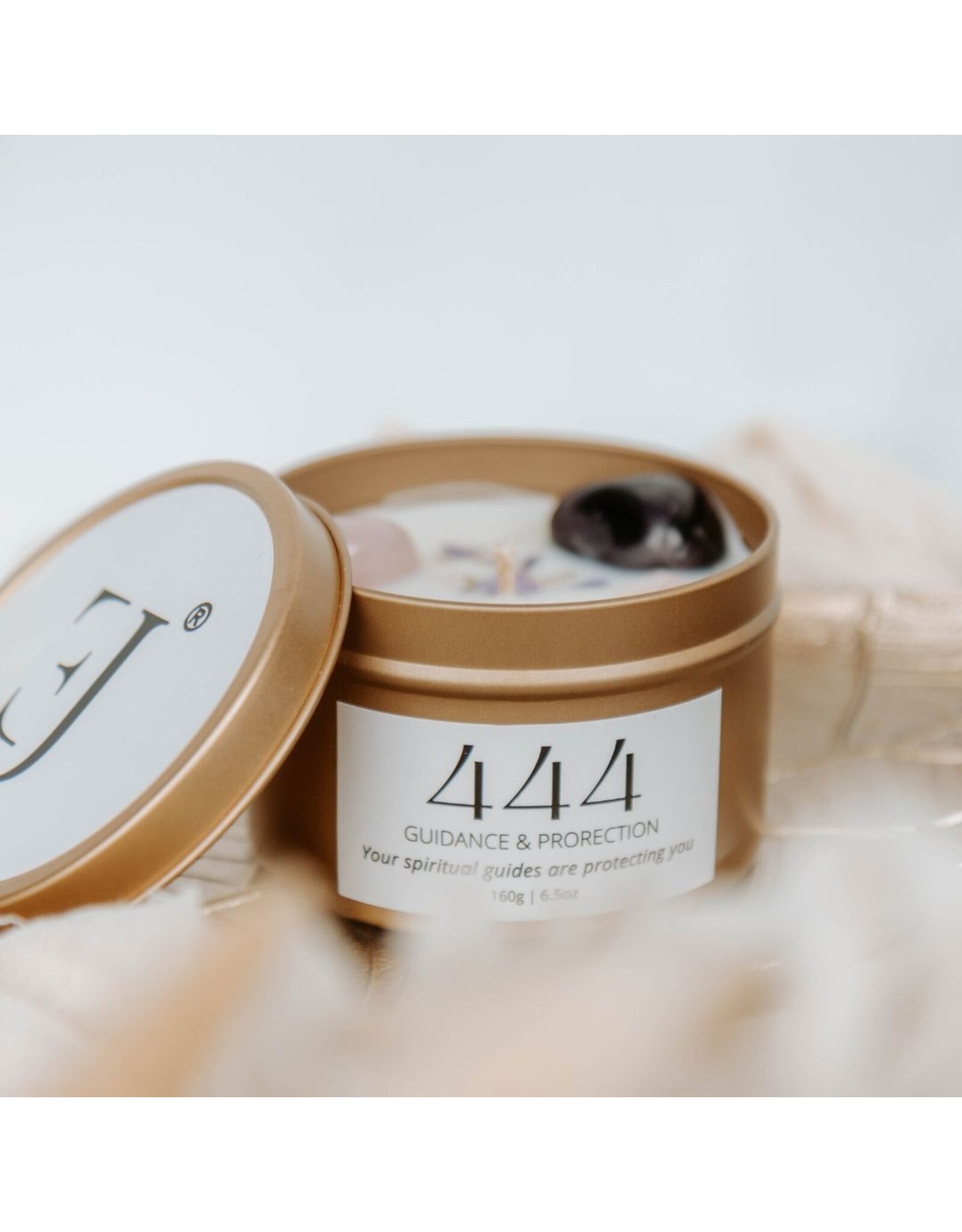 ExcluJess Geurkaars met edelstenen | 444 | Manifest Candle | ExclusJess