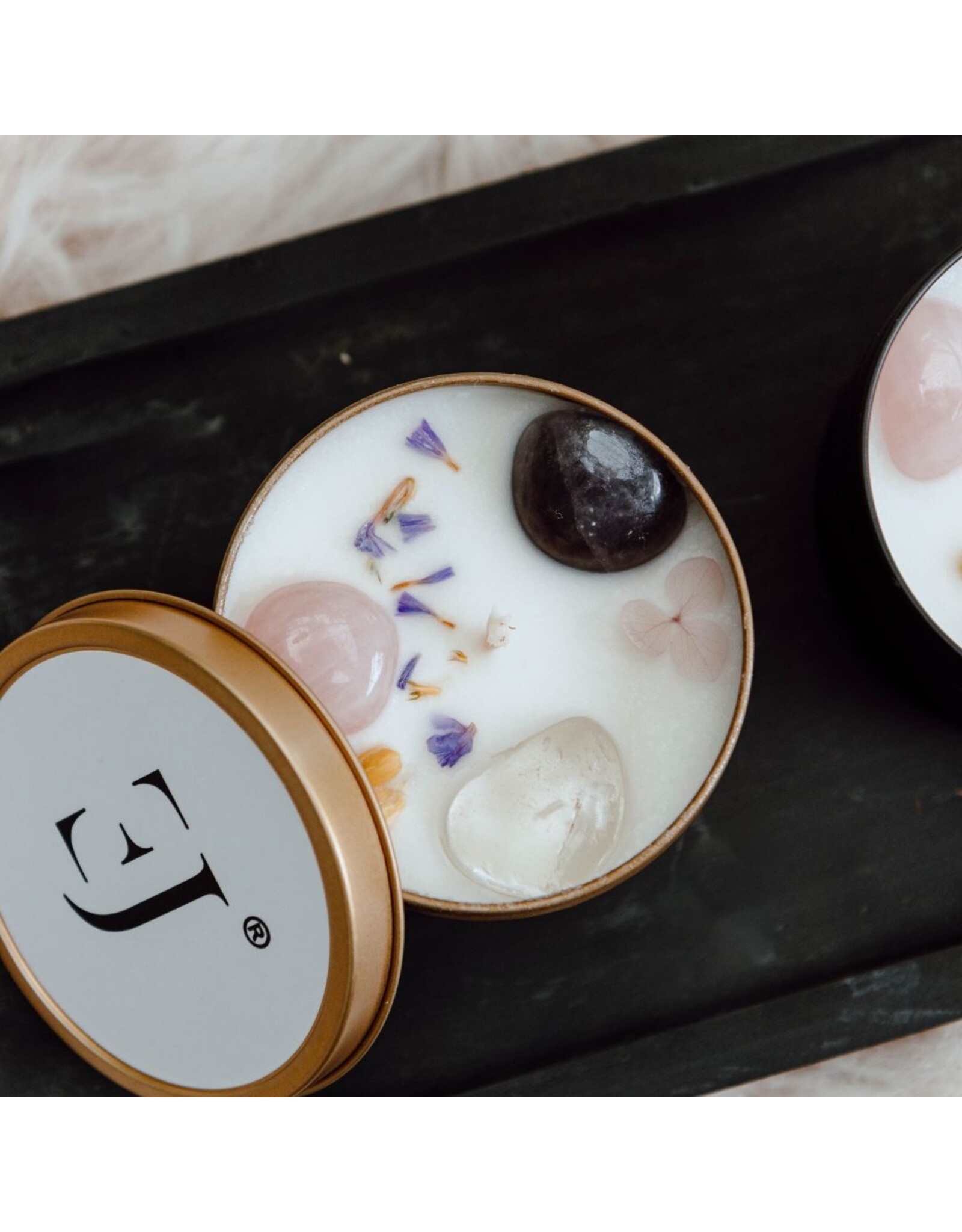 Geurkaars met edelstenen | 222 | Manifest Candle | ExclusJess