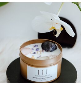 ExcluJess Geurkaars met edelstenen | 111 | Manifest Candle | ExclusJess