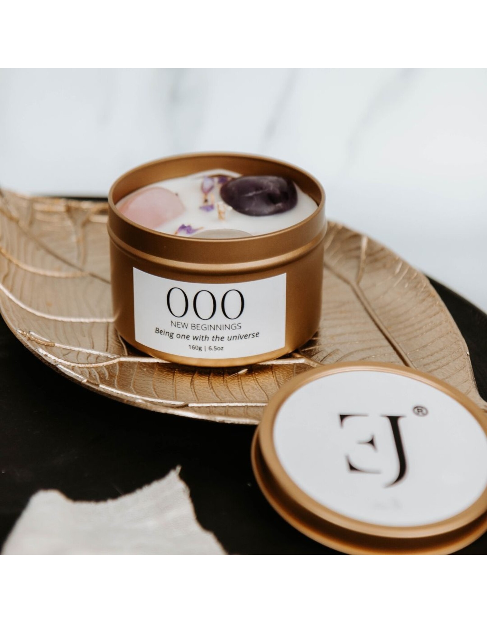 Geurkaars met edelstenen | 000 | Manifest Candle | ExclusJess       -