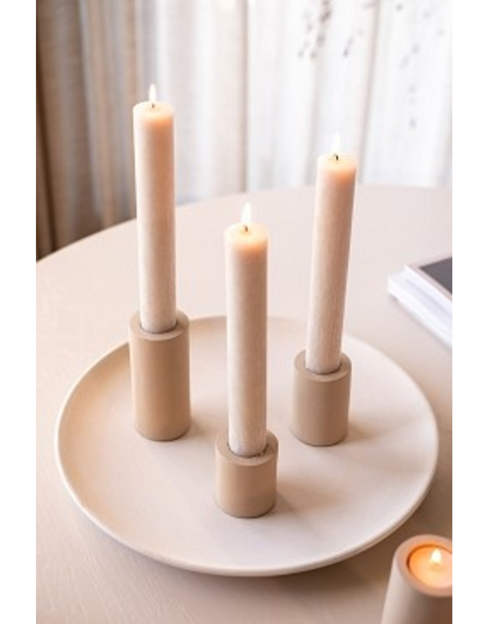 Home Society Kandelaar dinerkaars XL | Ravi L | Beige | Home Society