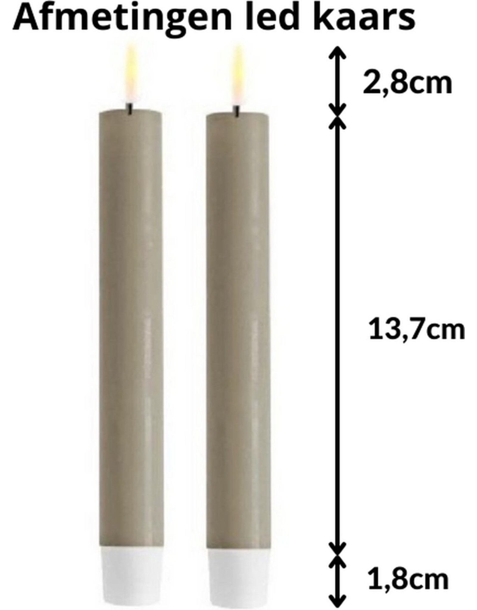 Deluxe Homeart Led kaars Led dinerkaars  | Sand | Deluxe Homeart