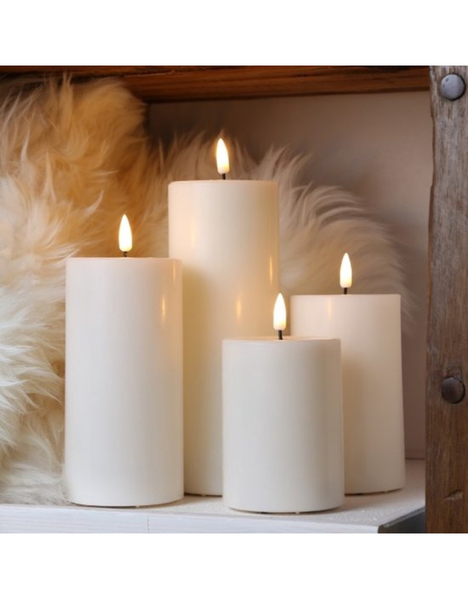 Led Stompkaars | 7.5 cm x  10 cm    | Cream | Deluxe Homeart