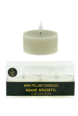 Home Society Led mini stompkaars  met afstandsbediening | set van 2| Greige | Home Society
