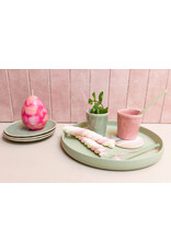 Home Society Kaars Ei marmer | Roze | Home Society