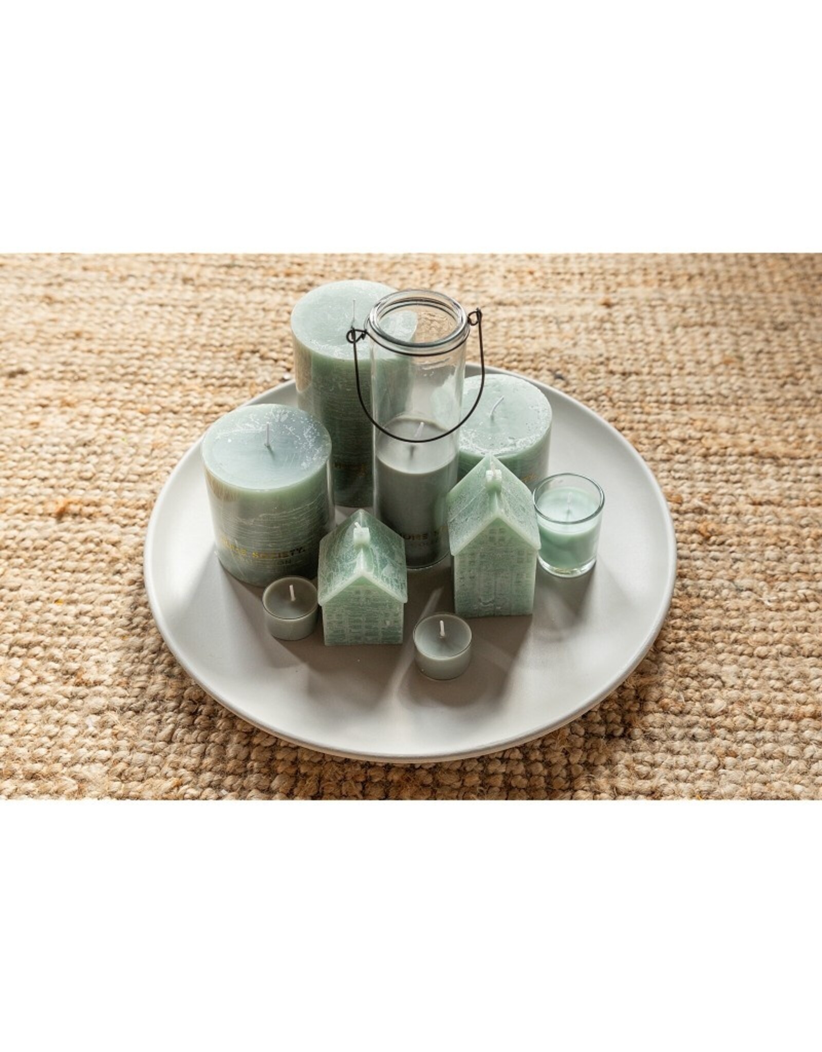 Home Society Huis kaars M  | Celadon | Home Society