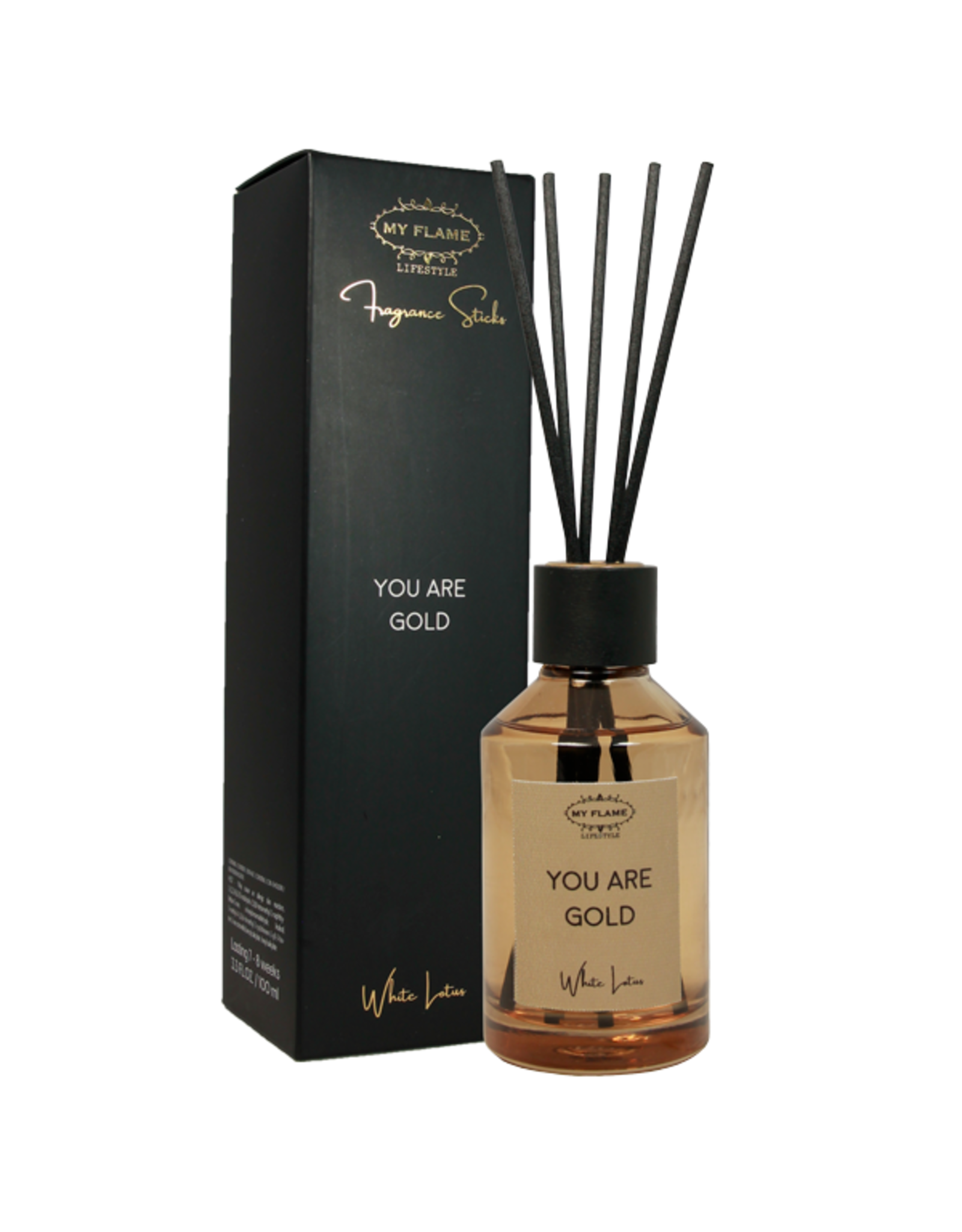 My flame Lifestyle Geurstokjes | You are gold | White lotus | My flame