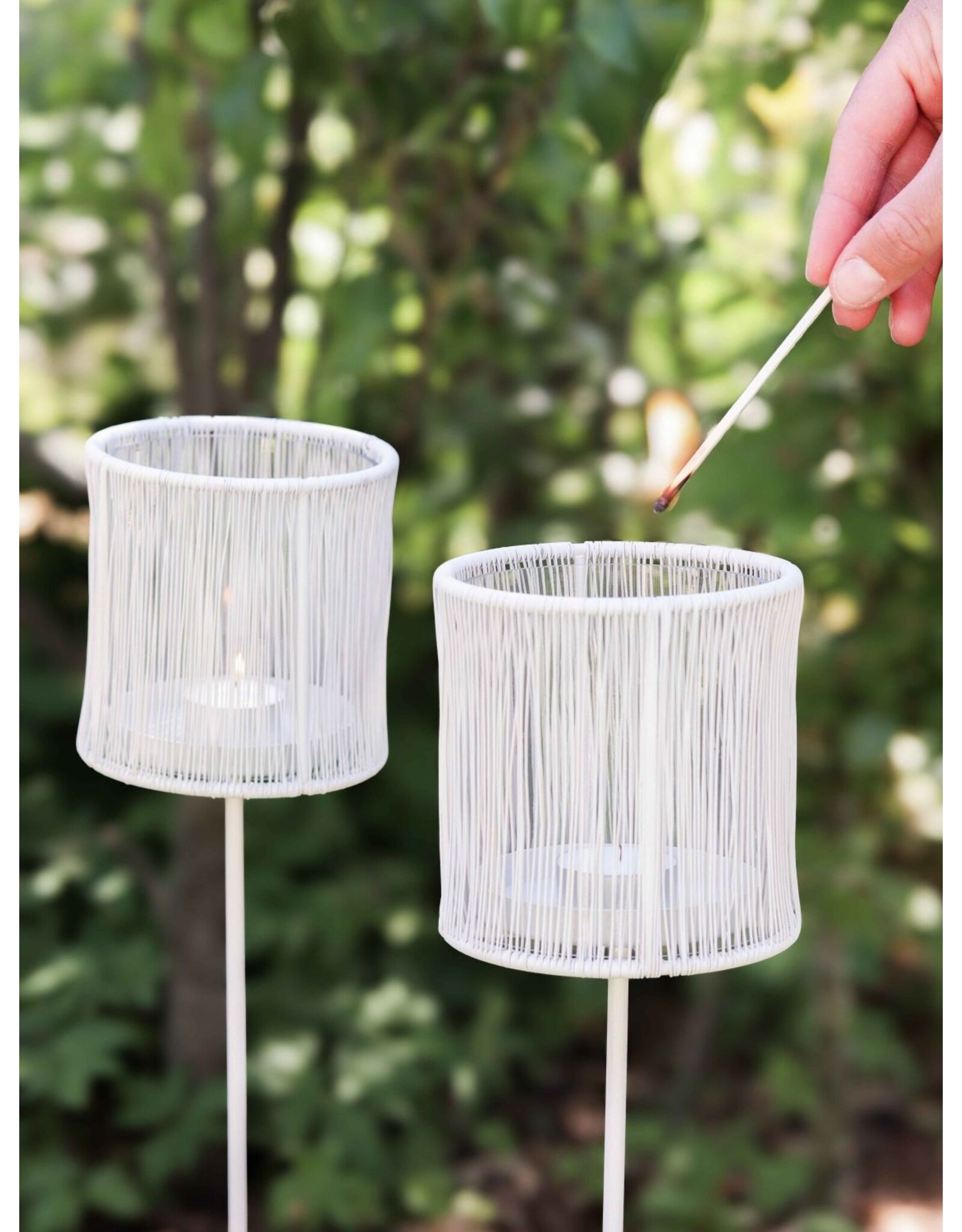 Leeff Leeff | waxinehouder | tuinsteker | Onno | Wit