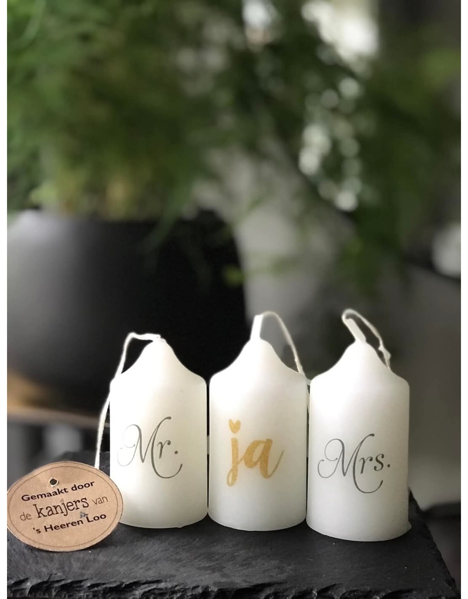 De kanjers van 's Heerenloo  klok kaarsje  |  huwelijk | de Kanjers van 's Heeren Loo