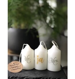 De kanjers van 's Heerenloo  klok kaarsje  |  huwelijk | de Kanjers van 's Heeren Loo