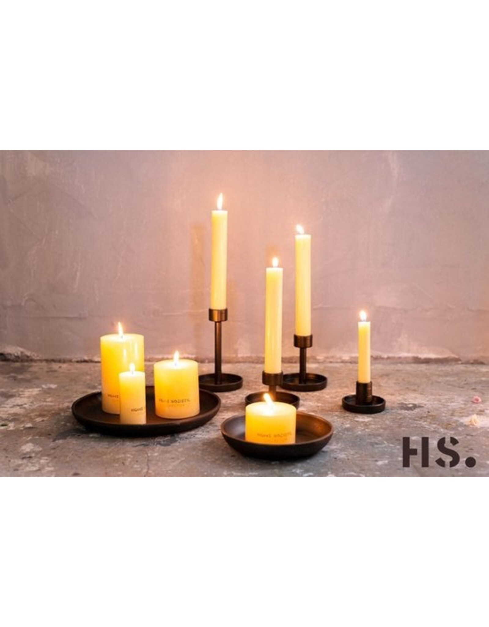 Home Society Kandelaar dinerkaars XL | Moos | zwart |  Home Society