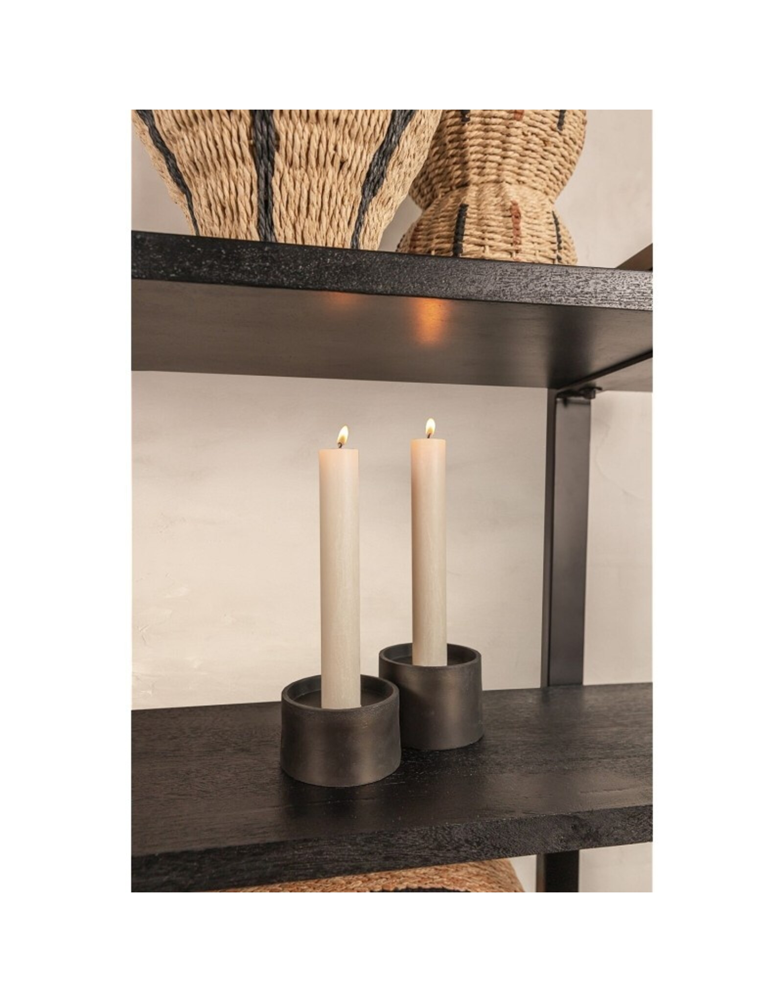 Home Society Kaarsenhouder dinerkaars XL | Andy | zwart  |  Home Society