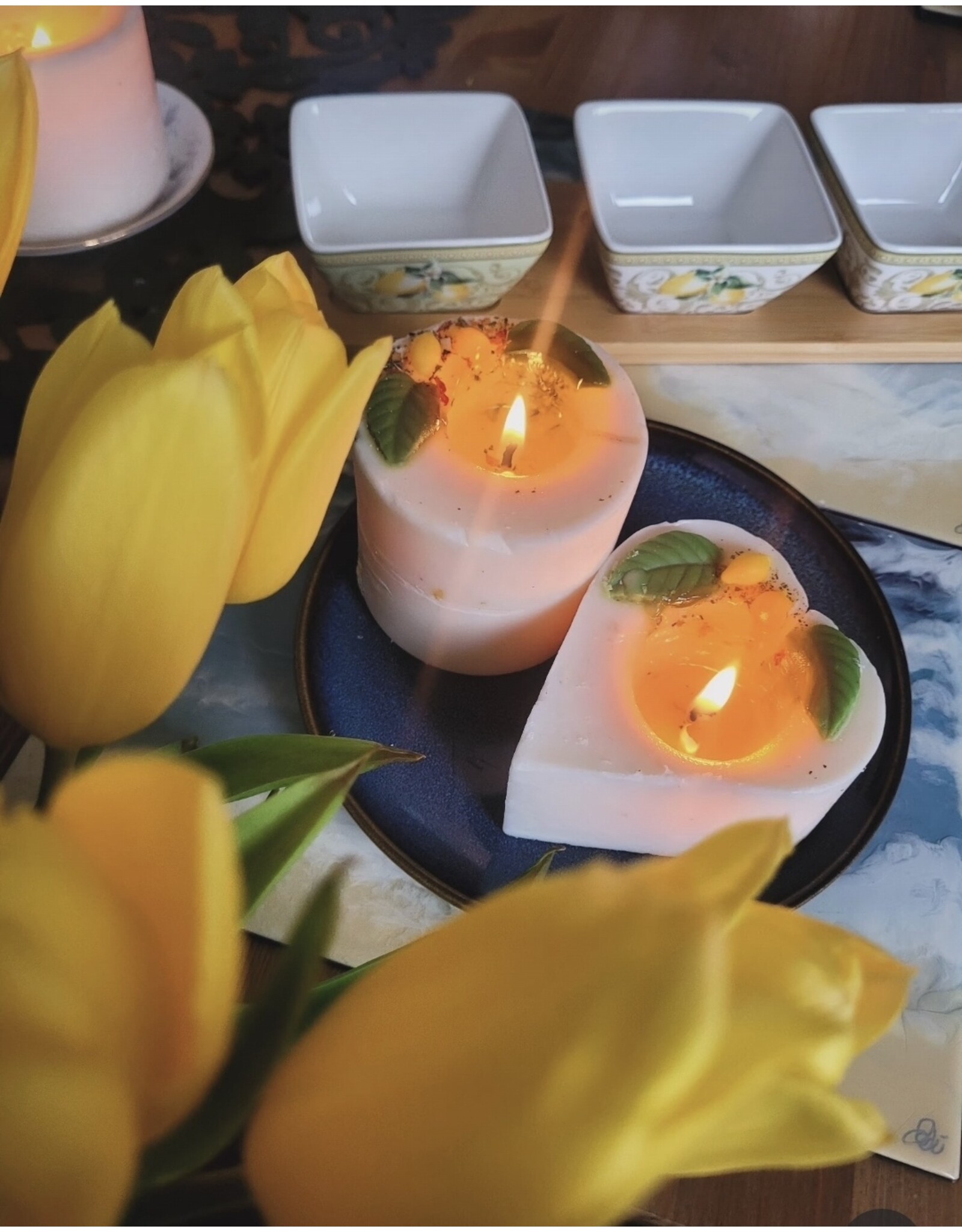 Beauty Scents geurkaarsen Soja geurkaars in hartvorm | Lemon gras  | S | Beauty Scents