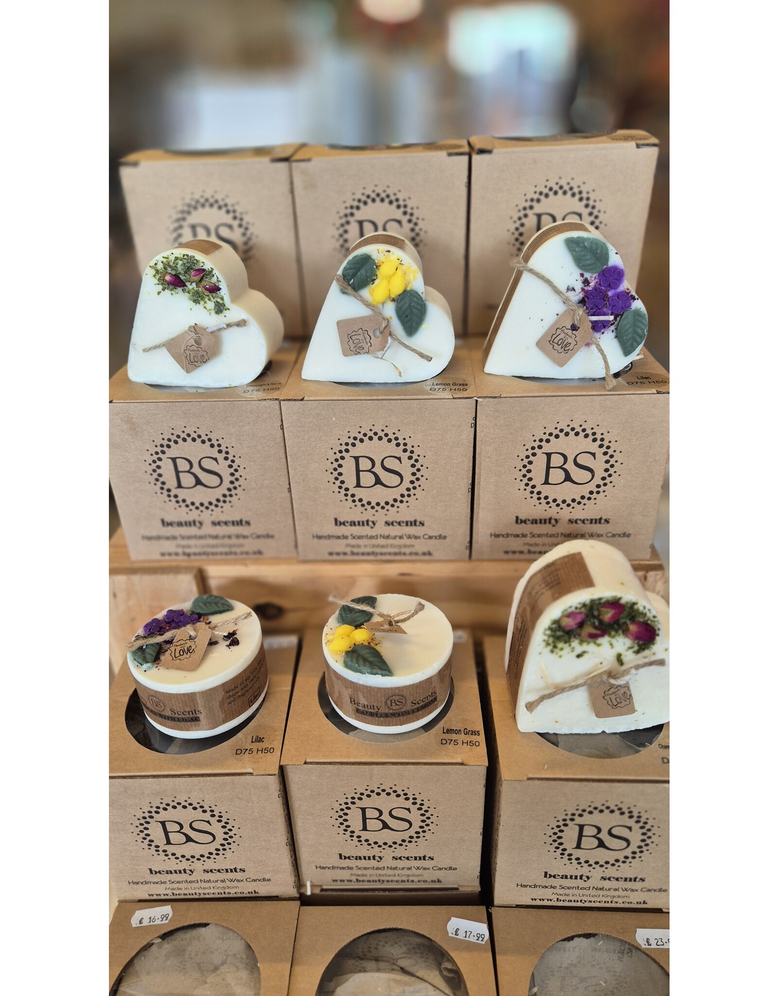 Beauty Scents geurkaarsen Soja geurkaars in hartvorm | Lemon gras  | S | Beauty Scents