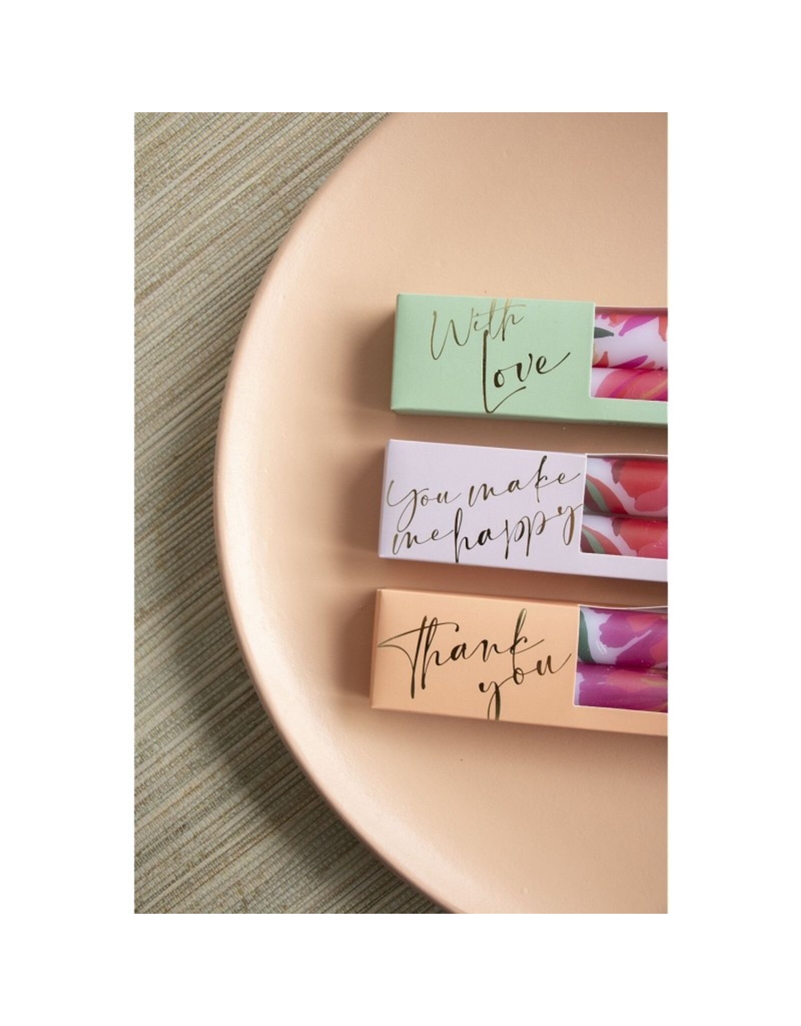 Home Society Cadeauset met 2 bloemenkaarsen – met boodschap | Home Society
