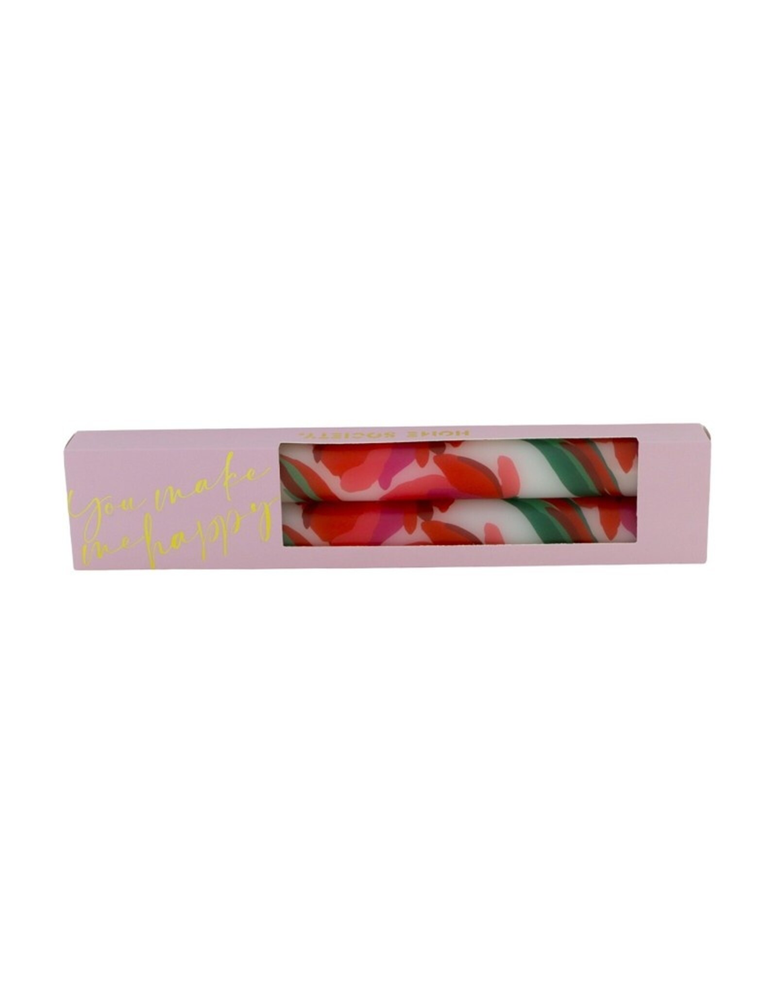 Home Society Cadeauset met 2 bloemenkaarsen – met boodschap | Home Society