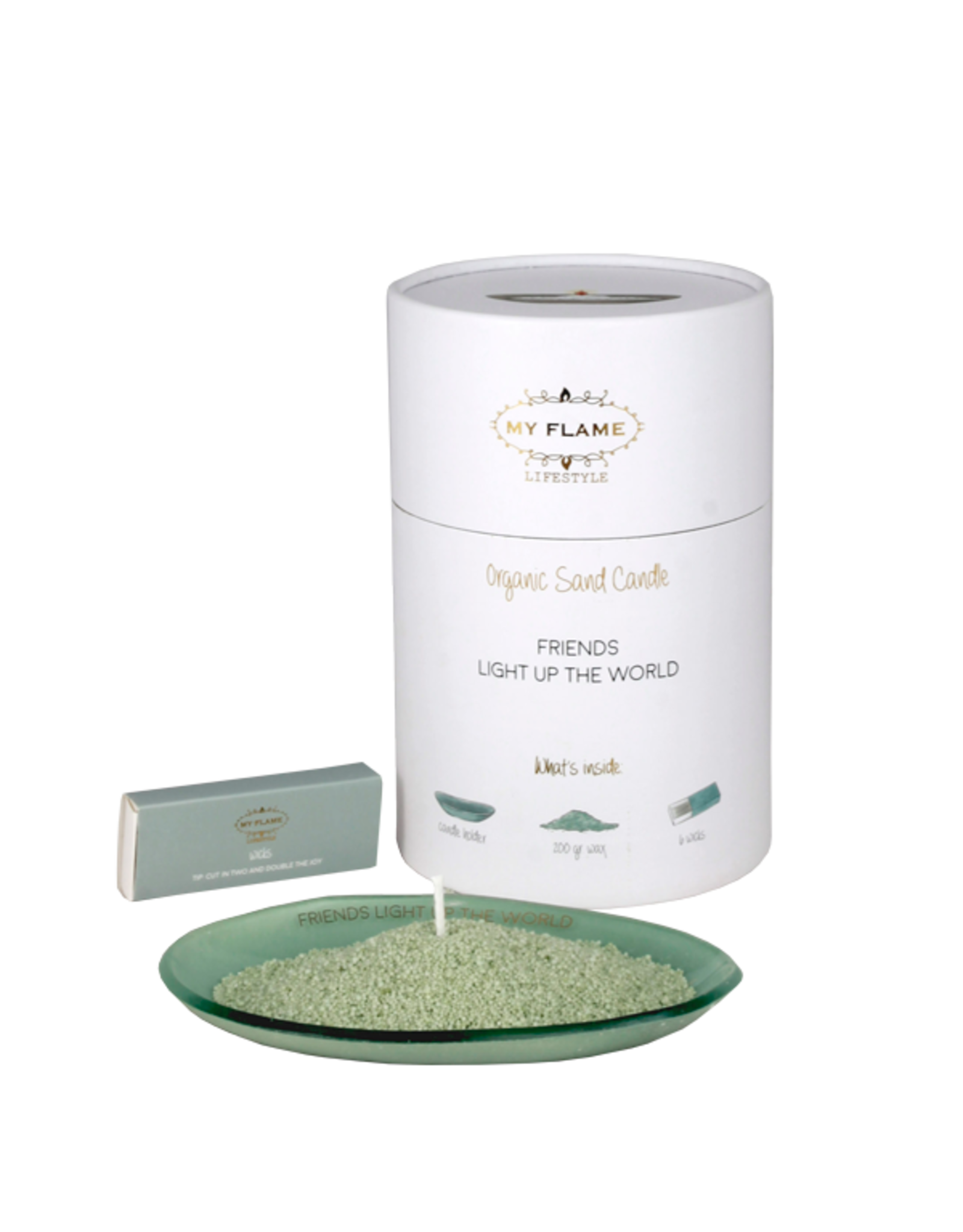 My flame Lifestyle Giftbox met kaarsenzand | Friends Light Up The World | My Flame Lifestyle