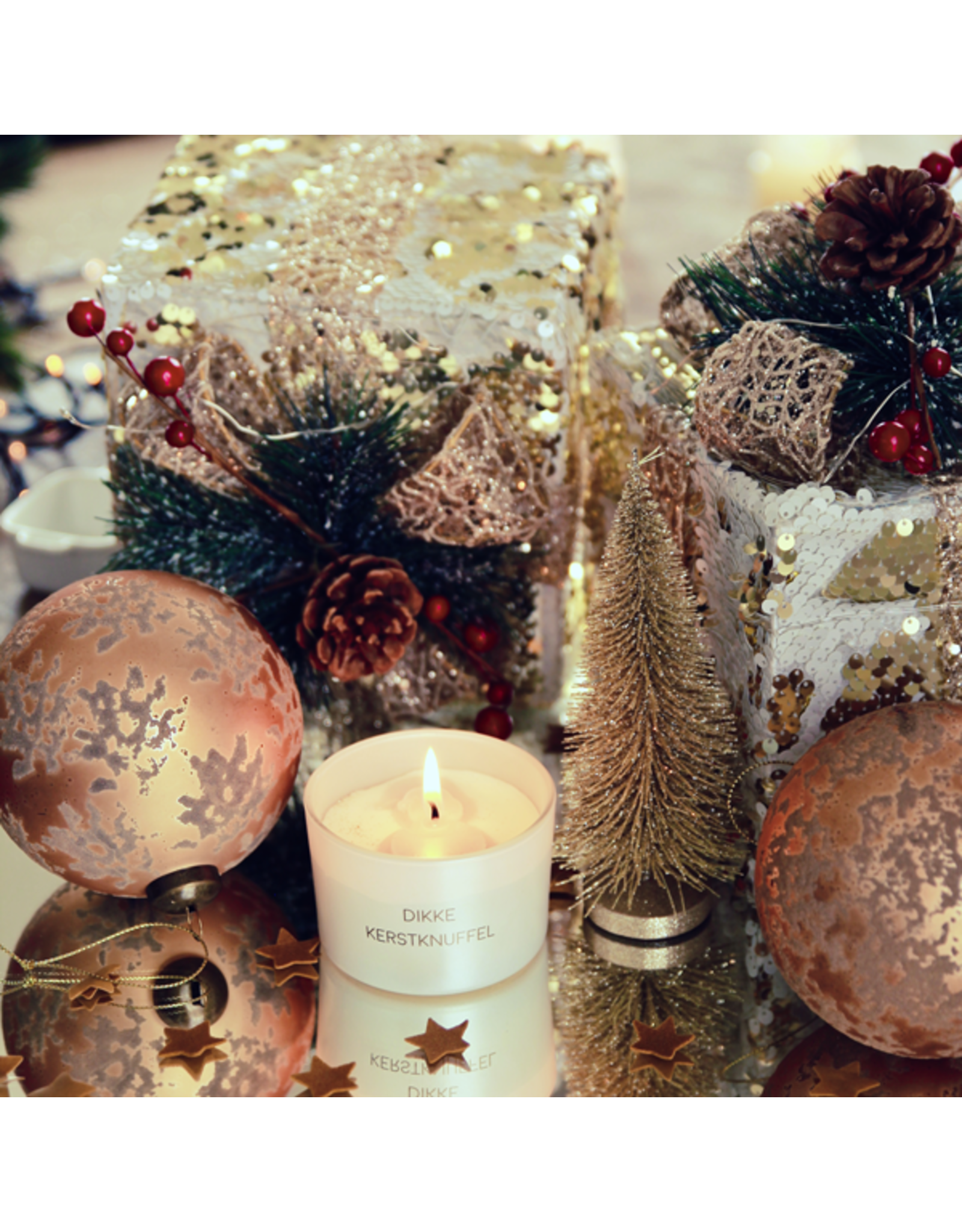 My flame Lifestyle Soja geurkaars | Dikke kerstknuffel | Winter wood | My Flame